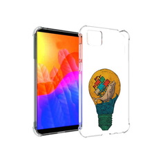 Чехол MyPads кит в лампочке с парусами для Honor 9S