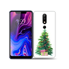 Чехол MyPads Tocco для BQ 5732L Елка новогодняя с подарками акварель