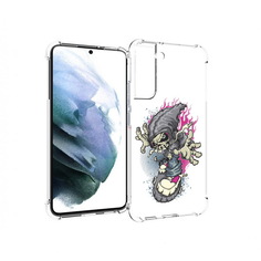 Чехол MyPads Tocco для Samsung Galaxy S22 Plus нарисованный скелет на скейт борде