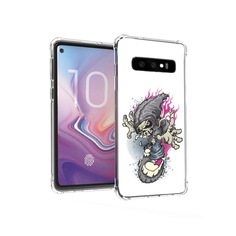 Чехол MyPads Tocco для Samsung Galaxy S10 нарисованный скелет на скейт борде
