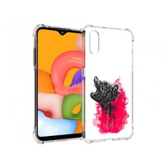 Чехол MyPads Tocco для Samsung Galaxy A01 медведь в дымке (PT144711.509.463)