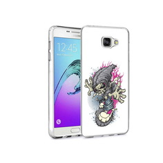 Чехол MyPads Tocco для Samsung Galaxy A9 Pro нарисованный скелет на скейт борде