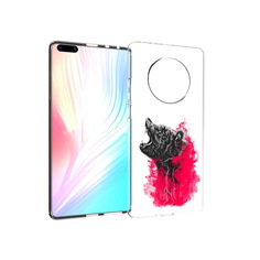 Чехол MyPads Tocco для Huawei Mate 40 Pro медведь в дымке