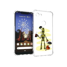 Чехол MyPads Tocco для Google Pixel 3 XL прикольный робот