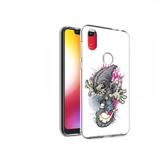 Чехол MyPads Tocco для Motorola One нарисованный скелет на скейт борде (PT126881.369.512)