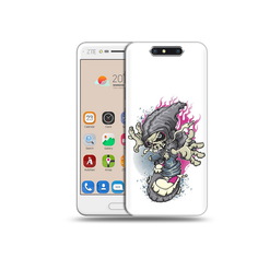 Чехол MyPads Tocco для ZTE Blade V8 нарисованный скелет на скейт борде (PT100217.451.512)