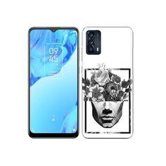 Чехол MyPads Tocco для TCL 20B черно белая ваза в абстракции