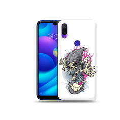 Чехол MyPads Tocco для Xiaomi Mi Play нарисованный скелет на скейт борде