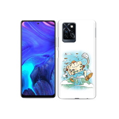 Чехол MyPads Tocco для Infinix Note 10 Pro Счастливый чемодан