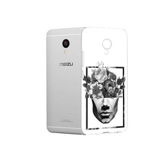 Чехол MyPads Tocco для Meizu M3 черно белая ваза в абстракции (PT46043.81.678)
