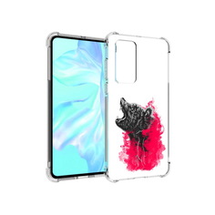 Чехол MyPads Tocco для Huawei P40 медведь в дымке