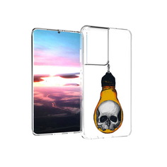 Чехол MyPads Tocco для Samsung Galaxy S21 Ultra череп в лампочке (PT157307.497.676)