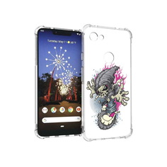 Чехол MyPads Tocco для Google Pixel 3 XL нарисованный скелет на скейт борде