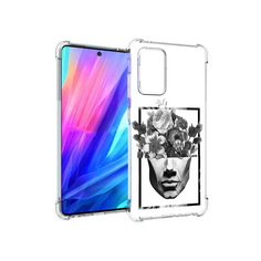 Чехол MyPads Tocco для Samsung Galaxy A52 черно белая ваза в абстракции (PT158660.526.678)