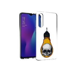 Чехол MyPads Tocco для Huawei P30 череп в лампочке