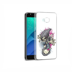 Чехол MyPads Tocco для Asus ZenFone 4 Selfie нарисованный скелет на скейт борде