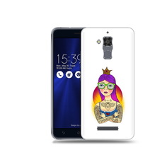 Чехол MyPads Tocco для Asus ZenFone 3 Max ‏(ZC520TL) девушка в татуировках с короной
