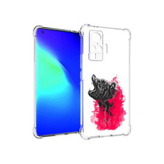 Чехол MyPads Tocco для Vivo X50 Pro медведь в дымке (PT151209.405.463)