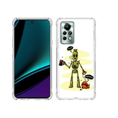 Чехол MyPads Tocco для Infinix Note 11 Pro прикольный робот