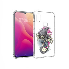 Чехол MyPads Tocco для Vivo V11i нарисованный скелет на скейт борде (PT119353.424.512)