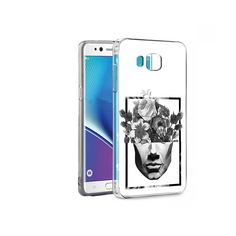 Чехол MyPads Tocco для Samsung Galaxy Note 7 черно белая ваза в абстракции
