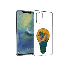 Чехол MyPads Tocco для Huawei P30 Pro кит в лампочке с парусами