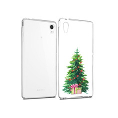 Чехол MyPads Tocco для Sony Xperia M4 Aqua Елка новогодняя с подарками акварель