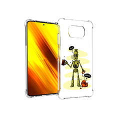 Чехол MyPads Tocco для Xiaomi Poco X3 прикольный робот (PT154881.262.557)