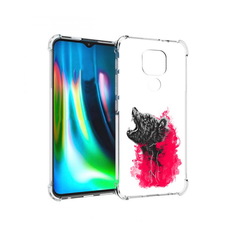 Чехол MyPads Tocco для Motorola Moto G9 Play медведь в дымке (PT227081.347.463)