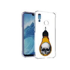 Чехол MyPads Tocco для Huawei P Smart (2019) череп в лампочке
