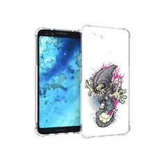 Чехол MyPads Tocco для Google Pixel 3 нарисованный скелет на скейт борде