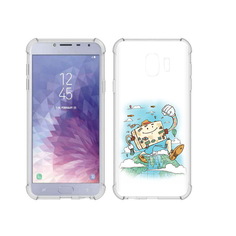 Чехол MyPads Tocco для Samsung Galaxy J4 (2018) Счастливый чемодан