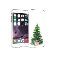 Чехол MyPads Tocco для Apple iPhone 6 Plus Елка новогодняя с подарками акварель