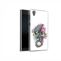 Чехол MyPads Tocco для Sony Xperia L1 нарисованный скелет на скейт борде (PT66853.250.512)