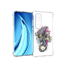 Чехол MyPads Tocco для Xiaomi Mi 10S нарисованный скелет на скейт борде (PT226949.296.512)