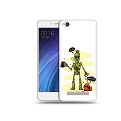 Чехол MyPads Tocco для Xiaomi Redmi 4A прикольный робот (PT46130.318.557)