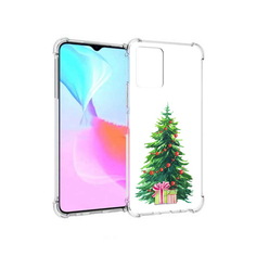 Чехол MyPads Tocco для Vivo Y33s Елка новогодняя с подарками акварель (PT226981.417.78)