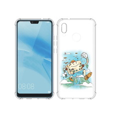 Чехол MyPads Tocco для Huawei P20 Lite Счастливый чемодан (PT130405.51.166)