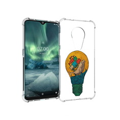 Чехол MyPads Tocco для Nokia 7.2 кит в лампочке с парусами (PT139171.105.387)