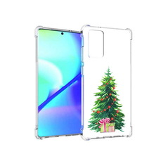 Чехол MyPads Tocco для Samsung Galaxy Note 20 Елка новогодняя с подарками акварель
