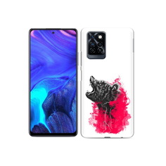 Чехол MyPads Tocco для Infinix Note 10 Pro медведь в дымке
