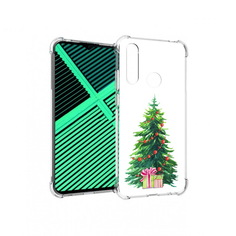 Чехол MyPads Tocco для Motorola Moto G8 Power Lite Елка новогодняя с подарками акварель