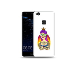 Чехол MyPads Tocco для Huawei P10 Lite девушка в татуировках с короной (PT62135.59.305)
