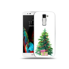 Чехол MyPads Tocco для LG K10 Елка новогодняя с подарками акварель (PT30014.80.78)
