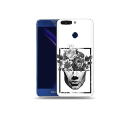 Чехол MyPads Tocco для Honor 8 Pro черно белая ваза в абстракции (PT66177.42.678)