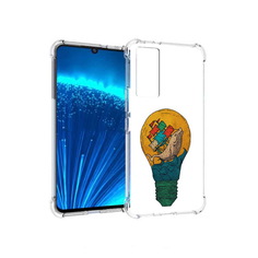 Чехол MyPads Tocco для Vivo V21E кит в лампочке с парусами (PT226954.394.387)