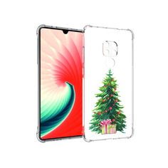 Чехол MyPads Tocco для Huawei Mate 20 Елка новогодняя с подарками акварель