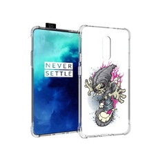 Чехол MyPads Tocco для OnePlus 7T Pro нарисованный скелет на скейт борде
