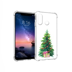 Чехол MyPads Tocco для Xiaomi Redmi Note 6 Елка новогодняя с подарками акварель