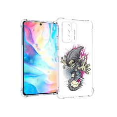 Чехол MyPads Tocco для Xiaomi 11T Pro нарисованный скелет на скейт борде